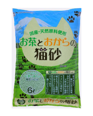 固まるおから製猫砂 お茶とおからの猫砂