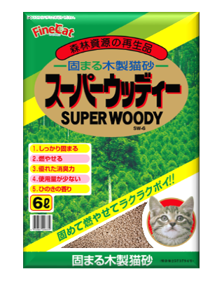 固まる木製猫砂 スーパーウッディー